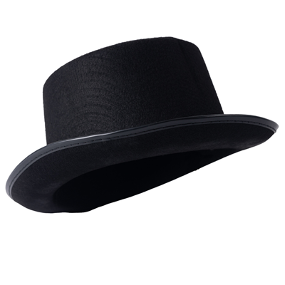 Шляпа Цилиндр черная фетр/G