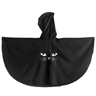 Накидка с капюшоном Кошка черная/G